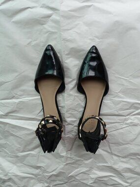 Black Pointed-Toe Ankle Strap Sandals - Women